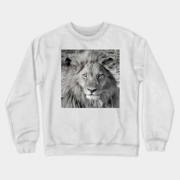 Portrait Of A Lion Crewneck Sweatshirt by ArtoTee